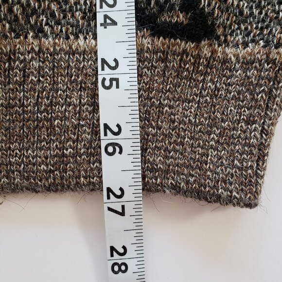 Harbour Club Mens Sweater Medium Leaf Paisley Pattern Wool Blend Vintage 1990s - Picture 10 of 11